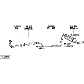 Katalyzátor katalyzátor výroba AS/BM Bosal 99-711A