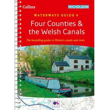 Cizojazyčná kniha Four Counties and the Welsh Canals – Collins Maps (EN)