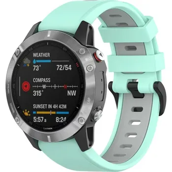 Ostatní příslušenství k chytrým hodinkám eses Silikonový řemínek pro Garmin - Mátovo šedý, QuickFit 20 mm