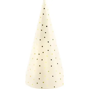 Balónek Zlatý set špičatých párty kloboučků - Dots - 6 ks