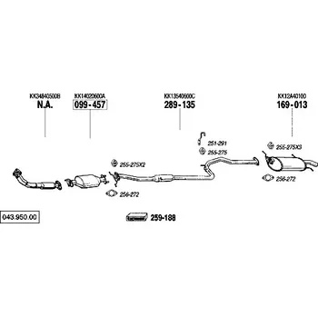 Katalyzátor katalyzátor výroba AS/BM Bosal 99-457A