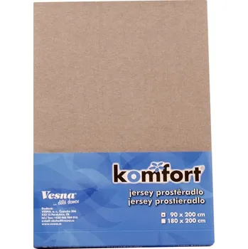 Prostěradlo Vesna Prostěradlo jersey Komfort šedé 90x200 cm