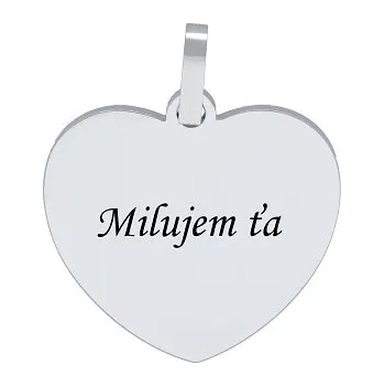 Náhrdelník Doria Přívěsek srdce stříbrné z oceli E183