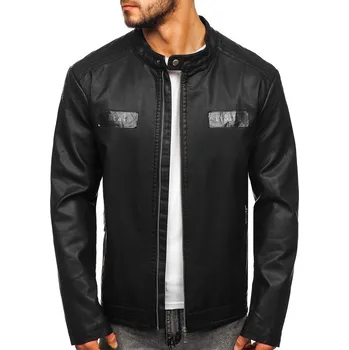 Černá pánská koženková bunda Bolf 1122 - L