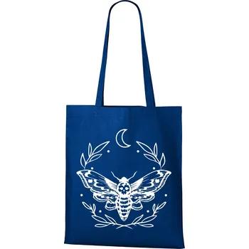 Plátěná taška Smrtihlav, Barva Modrá, Velikost 40×45 cm, Canvas Nákupní taška 1102