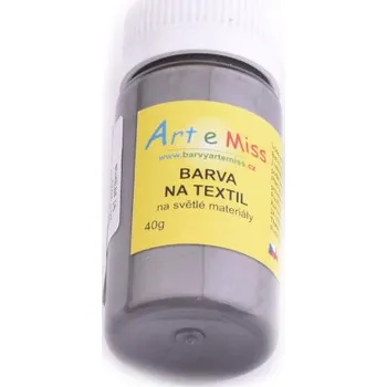 Výtvarná barva ArteMiss Barvy na světlý textil 40g Barva: stříbrná