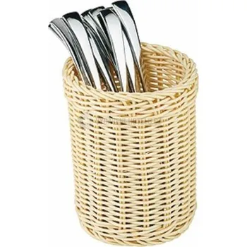 Jednorázové nádobí Koš na příbory (Ø120x150 mm, polyratan) 400413340130