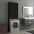 Koupelnový nábytek vidaXL Skříňka nad pračku dvojkřídlá dvířka