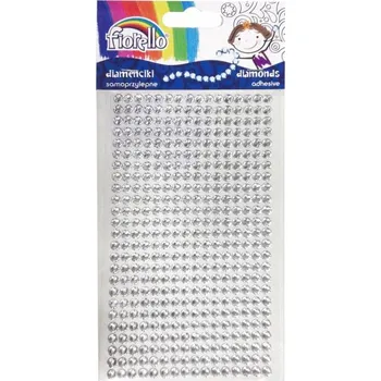 Fiorello Kamínky samolepící 5 mm stříbrné