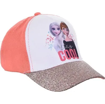 Kšiltovka Bílo-oranžová dívčí kšiltovka Disney Frozen Velikost: 54