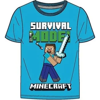 Fashion UK Tričko krátký rukáv Minecraft Survival Mode bavlna 152 cm