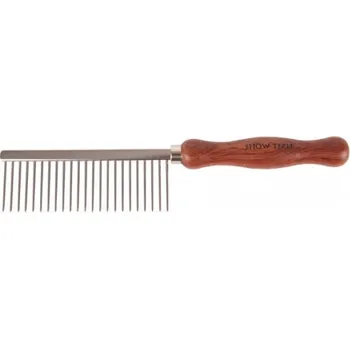 Kartáč pro zvířata Hřeben s dřevěnou rukojetí Show Tech 23,5 cm