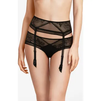 Souprava dámského spodního prádla Podvazky PASSIONATA (47H8-02), Velikost M, Barva černá