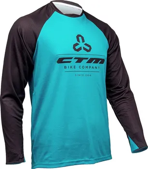 cyklistický dres CTM Enduro Line LS Turquoise/Black S