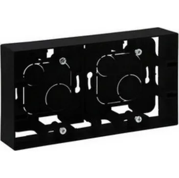 Elektroinstalační krabice Legrand Niloé Step povrchová krabice 2P černá 863598