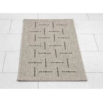 Koberec DEVOS-CABY FLOORLUX / 20008 SILVER-BLACK Šedá 60x110 cm