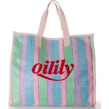 Kabelka Oilily velká shopper taška World Collection barevná OIL0362-746 GEEEN LILAC