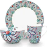 PIP Studio Snídaňová sada Flower Festival světle modrá sada 3ks 51.020.157