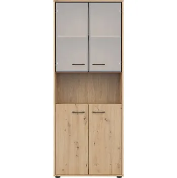 Knihovna Brwcz SPACE OFFICE REG2D2W/200 dub artisan/černý mat