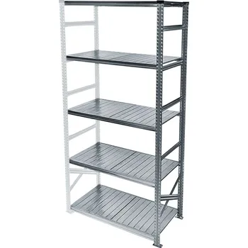 Dílenský regál Kovový policový regál SUPER, 2500x1650x400 mm, 5 polic, přídavný modul - Wexta.cz