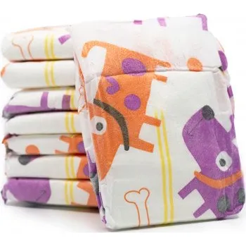 Přebalování MISOKO Jednorázové plenky pro fenky - potisk štěňata a kost 12 ks Velikost: S, Provedeni: broskev