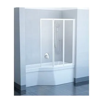 Vanová zástěna Vanová zástěna VS 3 115 bílý/RAIN šířka 1146mm