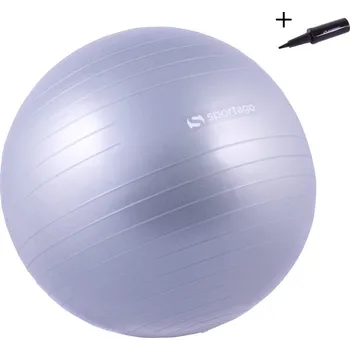 Gymnastický míč Gymnastický míč Sportago Anti-Burst 75 cm, včetně pumpičky - stříbrná