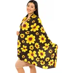 Himalife Maxi šátek Vesna - hnědá se žlutou