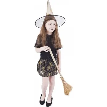 Rappa Dětská sukně čarodějnice s kloboukem 104-150 cm
