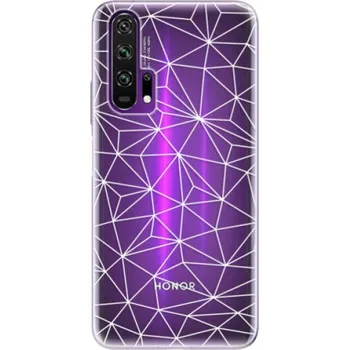 Pouzdro na mobilní telefon Odolné silikonové pouzdro iSaprio - Abstract Triangles 03 - white - Honor 20 Pro