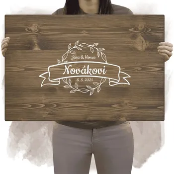 Domovní cedule Dřevěná cedule na podpisy BLANKA
