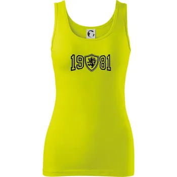 Dámské tričko Narozeninový motiv - znak - 1981 - Dámské tílko - XL ( Limetková )