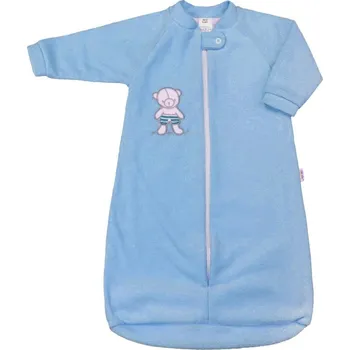 Spací pytel pro miminko New Baby Kojenecký froté spací pytel medvídek/modrý 80