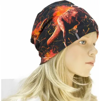 Čepice Fantom čepice úpletová ohnivý dino - přepadlá Velikost: 54