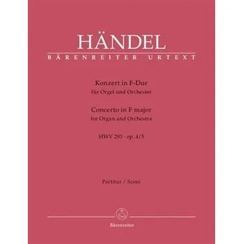 Hudebniny Koncert pro varhany a orchestr F dur op. 4/5 HWV 293