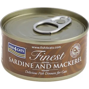 Krmivo pro kočku FISH4CATS Konzerva pro kočky Finest sardinka s makrelou 70 g