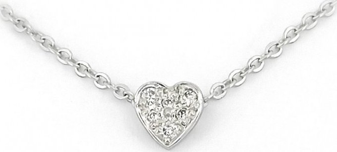 Náhrdelník srdíčko s brilianty