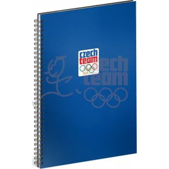 Blok Spirálový blok Český olympijský tým,modrý,linkovaný, A4