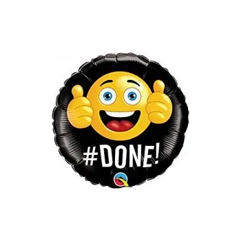 Balónek Fóliový balónek Kruh - #DONE! 45cm (Fóliový balónek Kruh - #DONE! 45cm )