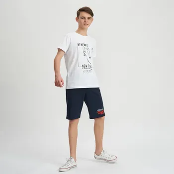 Chlapecké kraťasy - Winkiki WJB 11016, tmavě modrá Barva: Modrá tmavě, Velikost: 134