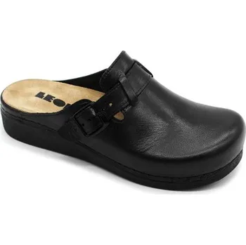 Dámská zdravotní obuv Leon 5000 Dámská kožená zdravotní obuv s přezkou - Černá Velikost: 40