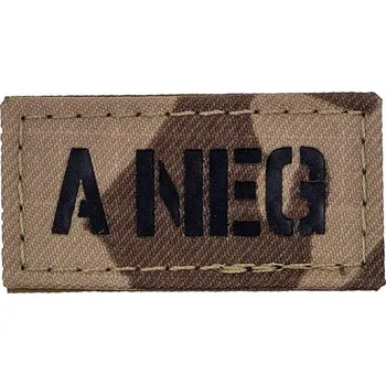 Nášivka Combat Systems® Nášivka AČR IR krevní skupina A NEG, Barva: Vzor 95 desert