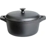 Litinový kastrol 24 cm, 4l, s poklicí PWI 4406 (PWI 4406 Hrnec z litiny s pokličkou, velmi odolné provedení)