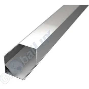 LED lišta LED PROFILES Led profil CORNER 3 s mléčným difuzorem stříbrný