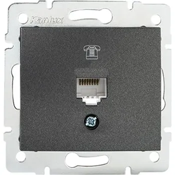 Elektrická zásuvka KANLUX DOMO Telefonní zásuvka (RJ11) - grafit