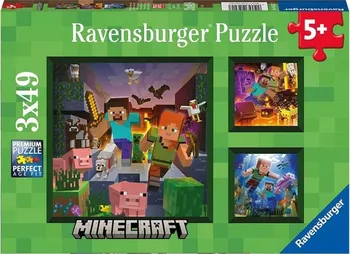 Puzzle Ravensburger Minecraft Biomes 3x 49 dílků