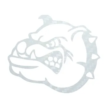 Polep vozidla SAMOLEPKA Pes 169 levá rozzuřený buldok (51 - 3D karbon bílý) NA AUTO, NÁLEPKA, FÓLIE, POLEP, TUNING, VLASTNÍ TEXT, TISK, AUTOSAMOLEPKY.cz, POLEPY, OBRÁZEK, LOGO, SAMOLEPKY