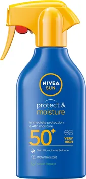 Přípravek na opalování Nivea Sun Protect & Moisture hydratační sprej na opalování SPF50+ 270 ml