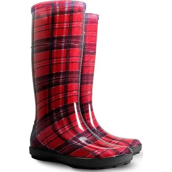 Dámské holínky DEMAR HAWAI LADY PRINT 0076 AD červená Velikost: 38