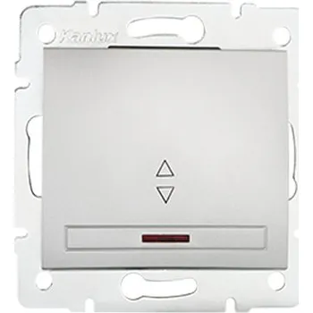 vypínač KANLUX DOMO Schodišťový vypínač s LED - stříbrná